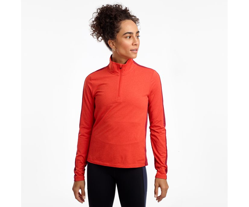 Chaquetas Saucony Sunday 1/4 Zip Mujer Rojos Vino | México 342RVDW